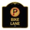 Signmission Designer Series No Parking Bike Lane, Black & Gold Aluminum Sign, 18" x 18", BG-1818-23817 A-DES-BG-1818-23817 - alternate 1
